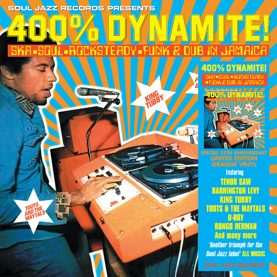 400% DYNAMITE! Ska -  Soul -  Rocksteady -  Funk and Dub in Jamaica (ORANGE VINYL)